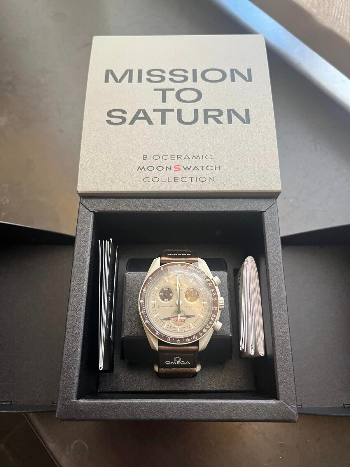 MOONSWATCH MISSION TO SATURN - SWATCH X OMEGA BIOCERAMIC